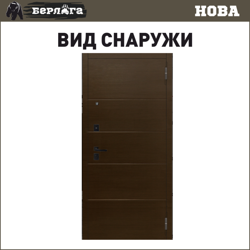 БЕРЛОГА Нова внешняя панель Агат венге